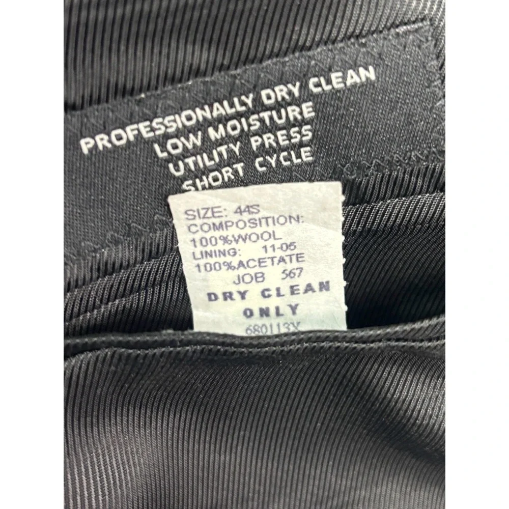 Jos A Bank 44S 38x29 Black Tuxedo 2pc Pant Suit Wool Formal Evening Dinner Tux